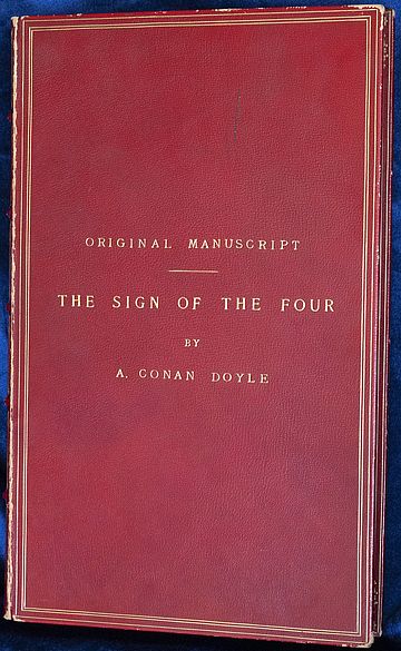 Cover of The Sign of Four manuscript