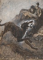 Original Sidney Paget Drawing: Hound of the Baskervilles Ch13 #1