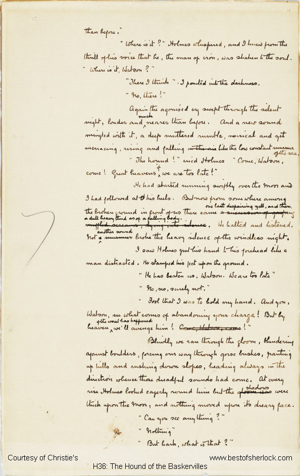 Hound of the Baskervilles Manuscript Chapter 12 Leaf H36