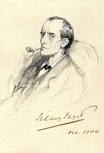 Original Sidney Paget Drawing: Portrait of Holmes (C)
