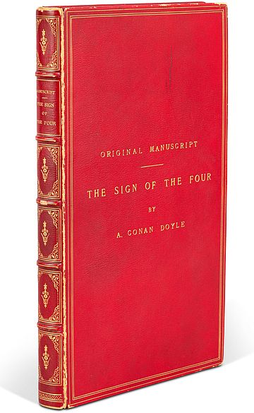 Cover of The Sign of Four manuscript