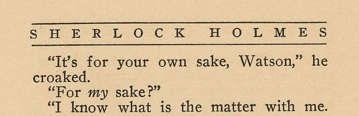 Running head for Collier's 1913 Dying Detective booklet