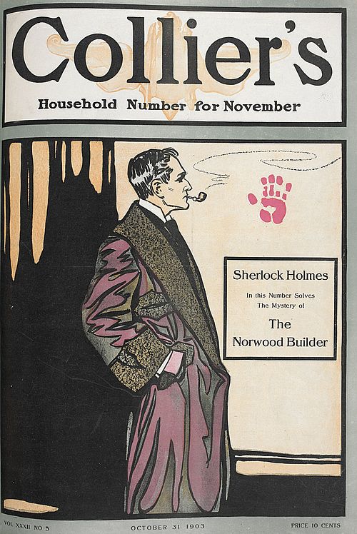 Cover of 1903 Collier's magazine with The Norwood Builder