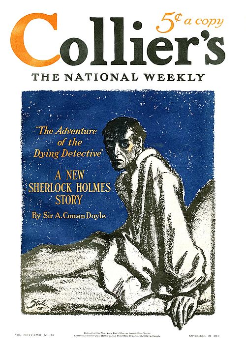 Cover of 1913 Collier's magazine with The Dying Detective